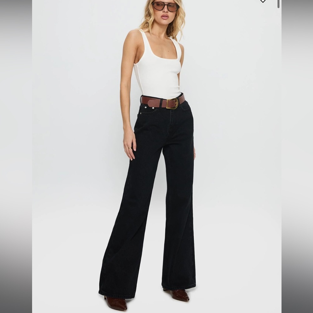 Princess Polly Maple Flare Jeans NWT- Washed Black